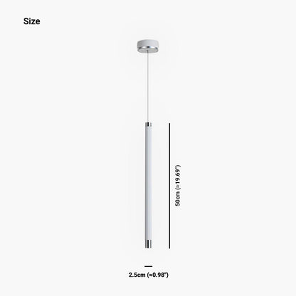 Suspension Minimaliste Blanche Tube de Pipeline LED