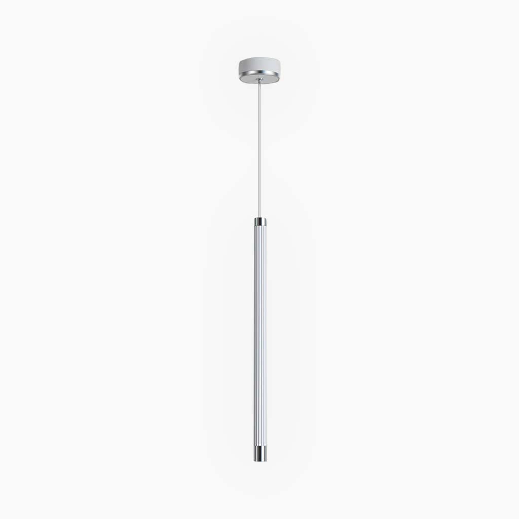 Suspension Minimaliste Blanche Tube de Pipeline LED