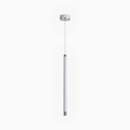 Suspension Minimaliste Blanche Tube de Pipeline LED