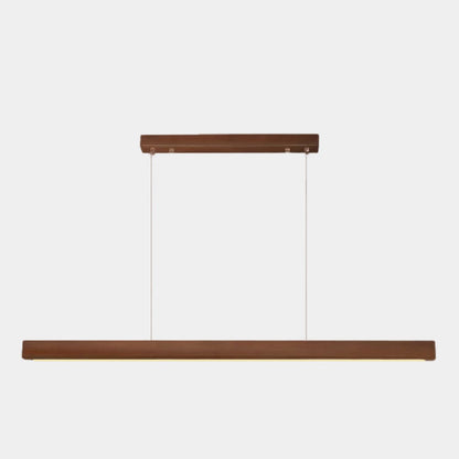 Suspension Moderne Minimaliste Linéaire, Bois