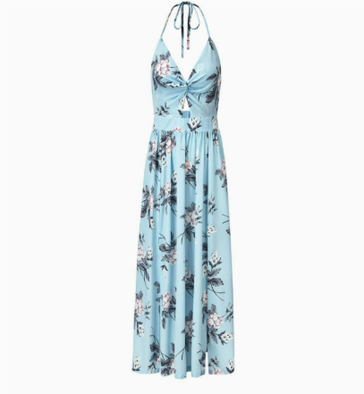 Robe Femme Boho Sans Manches Imprimé Floral | Maxi