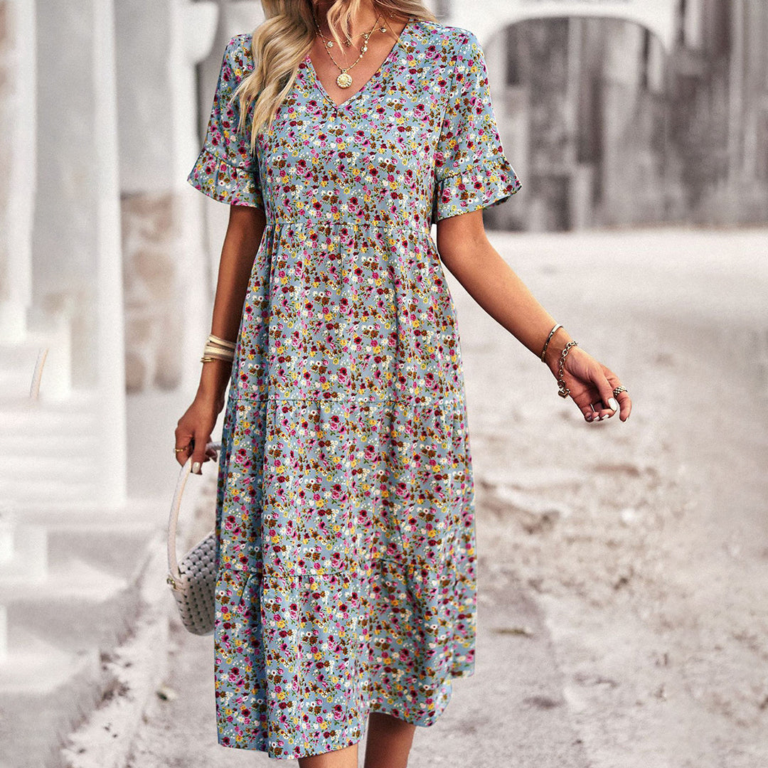Ebba | Robe Midi Florale Femme