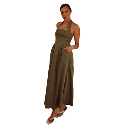 Pernilla | Robe Maxi Élégante avec Décolleté Halter