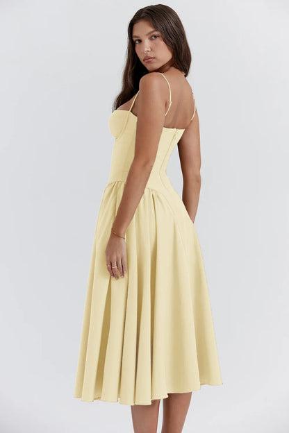 Jutte | Robe mi-longue sans manches pour femmes
