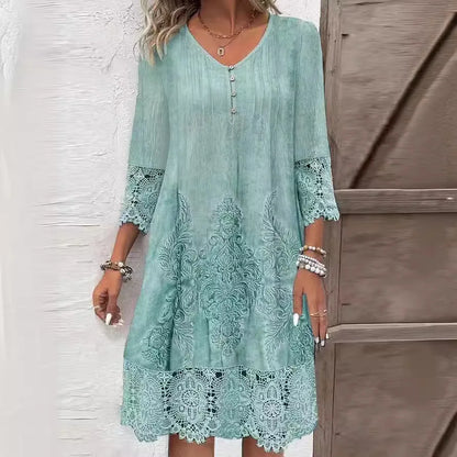 Candace | Robe élégante et décontractée à décolleté en V pour femmes