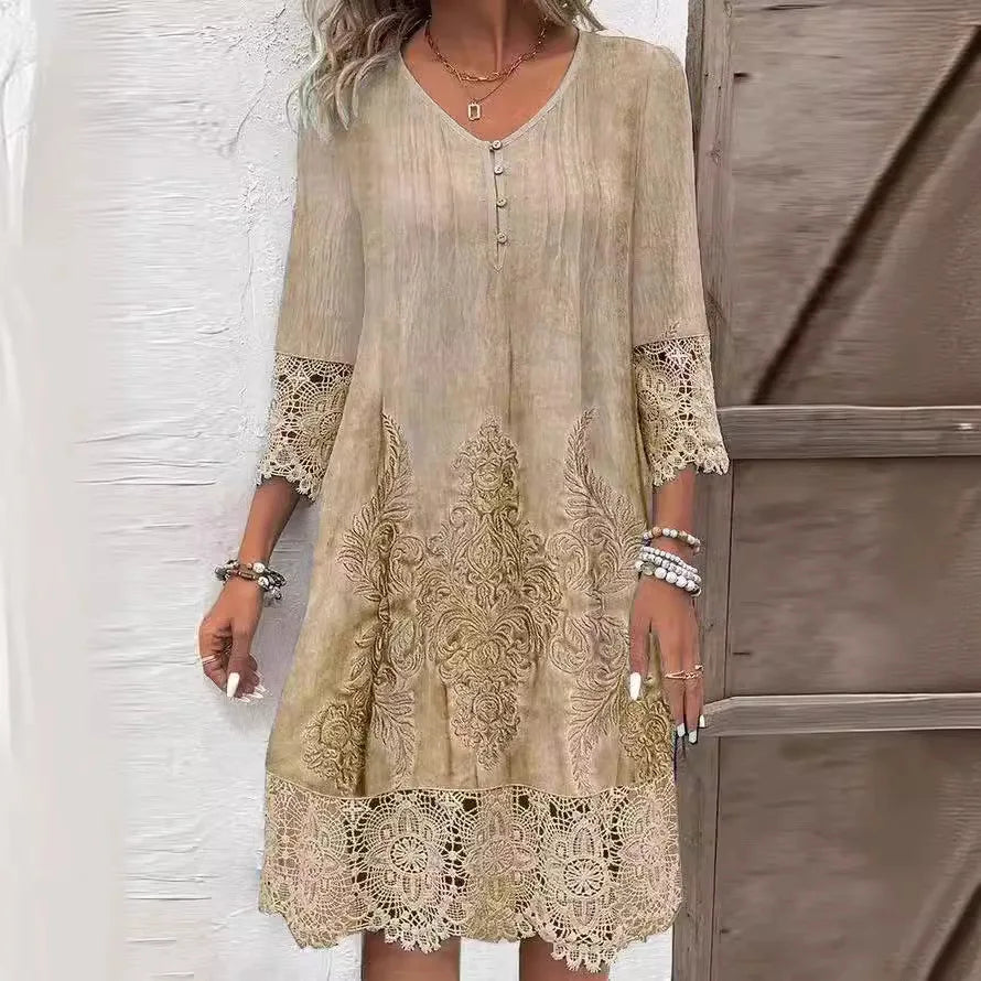 Candace | Robe élégante et décontractée à décolleté en V pour femmes