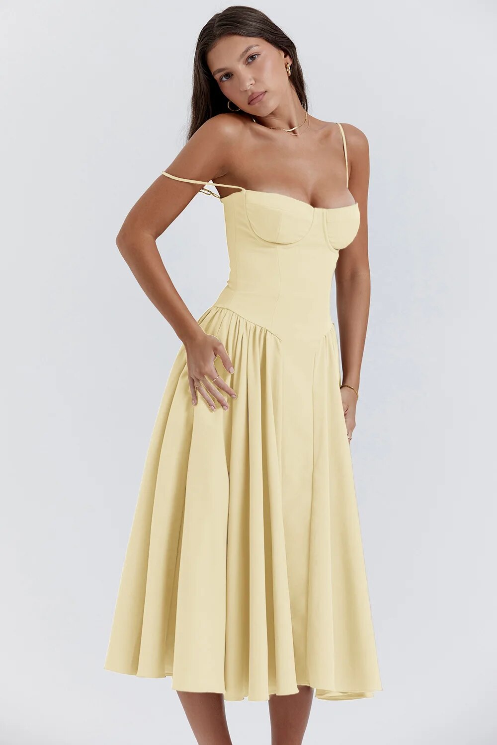 Jutte | Robe mi-longue sans manches pour femmes
