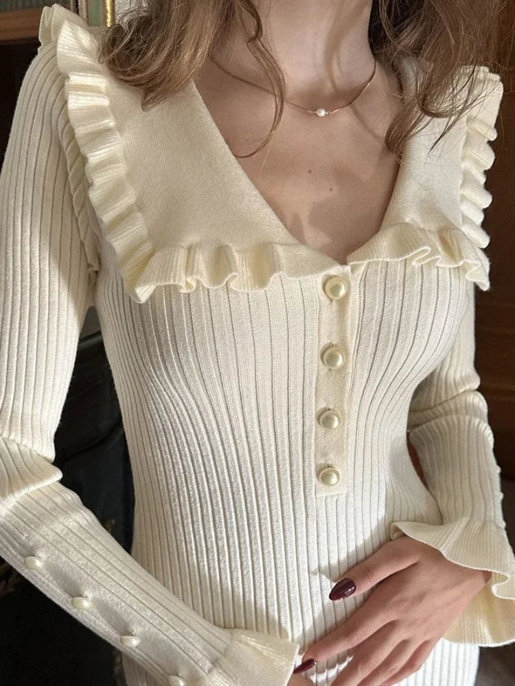 Damar | Robe maxi à taille haute et volants pour femmes