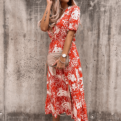 Zoey | Robe à motif floral avec fente