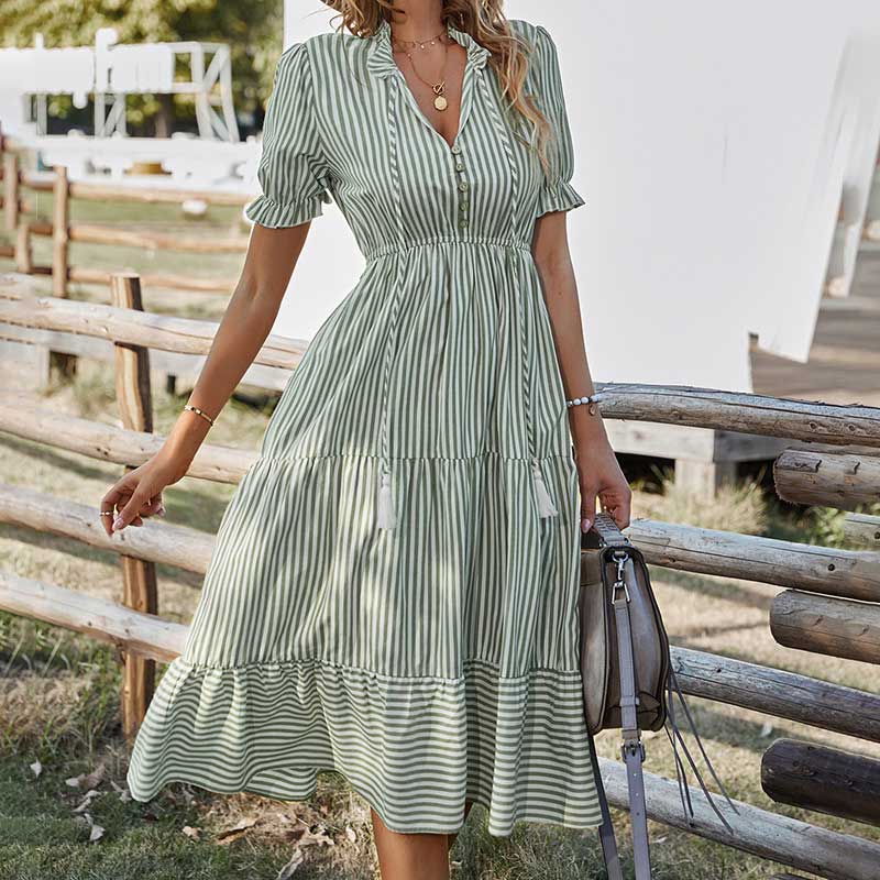 Aliana | Robe légère à rayures