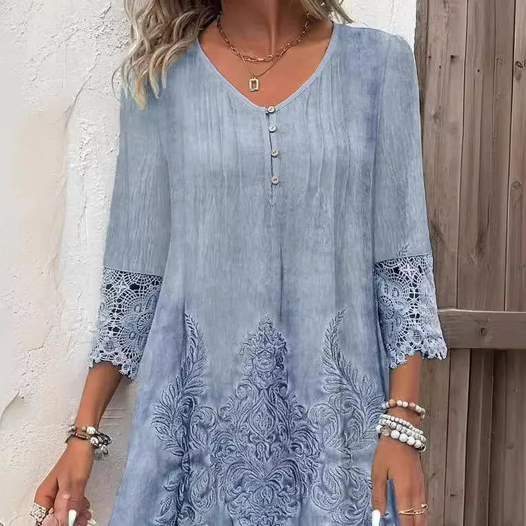 Candace | Robe élégante et décontractée à décolleté en V pour femmes