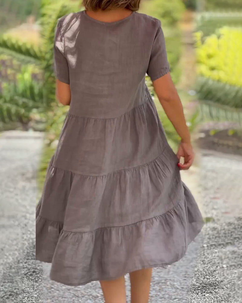 Lucy | Elegant short-sleeve summer dress