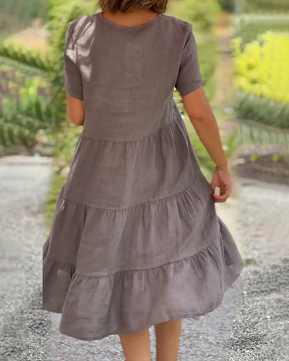 Lucy | Elegant short-sleeve summer dress