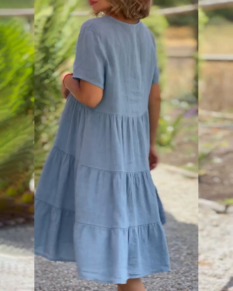 Lucy | Elegant short-sleeve summer dress