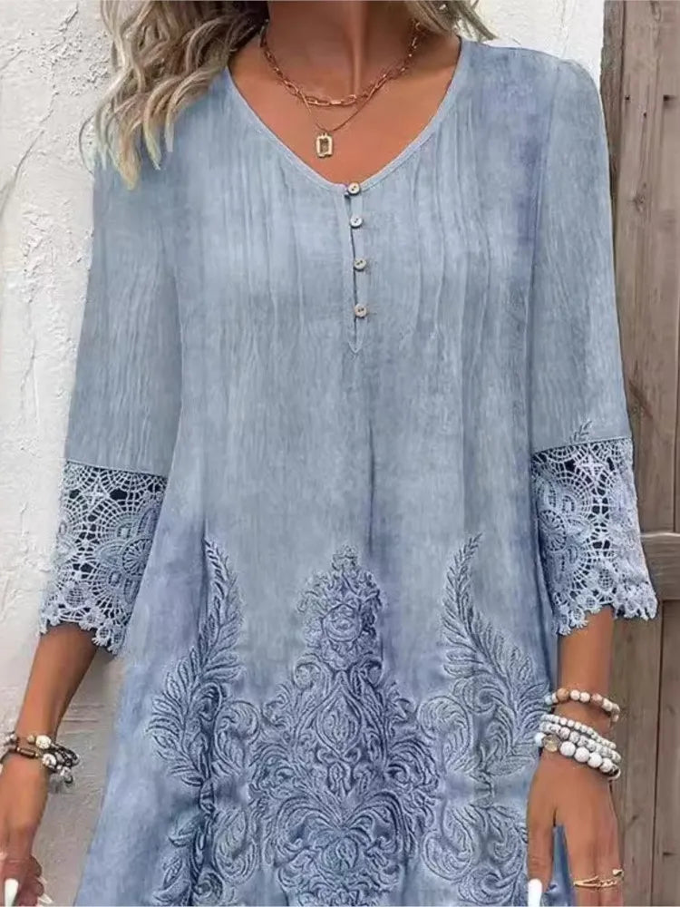Candace | Robe élégante et décontractée à décolleté en V pour femmes