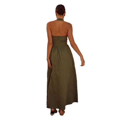 Pernilla | Robe Maxi Élégante avec Décolleté Halter