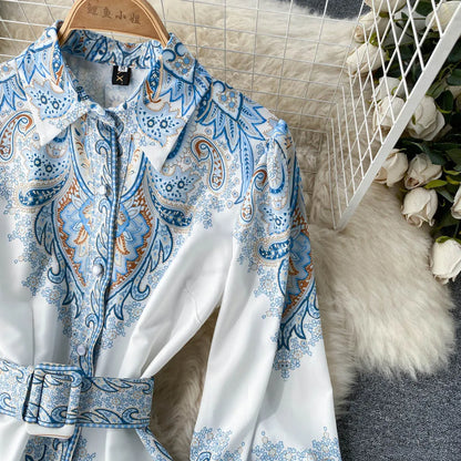 Petrin | Robe Femme Avec Motif Floral Ceinture