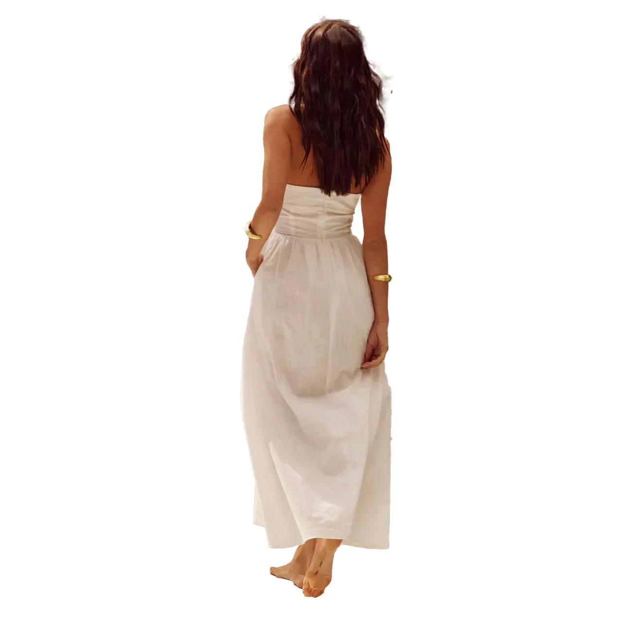 Pernilla | Robe Maxi Élégante avec Décolleté Halter