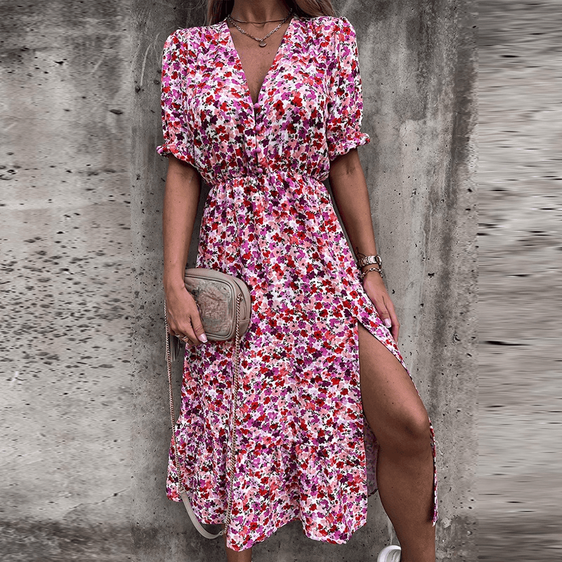 Zoey | Robe à motifs floraux et fente