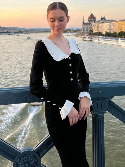 Damar | Maxi robe taille haute avec volants pour femmes
