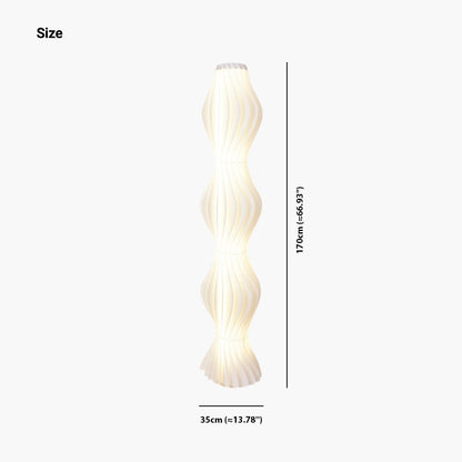 Lampe sur pied décorative scandinave en PVC blanc