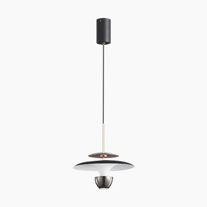 Suspension Petite UFO Moderne avec LED intégrée, noir/or