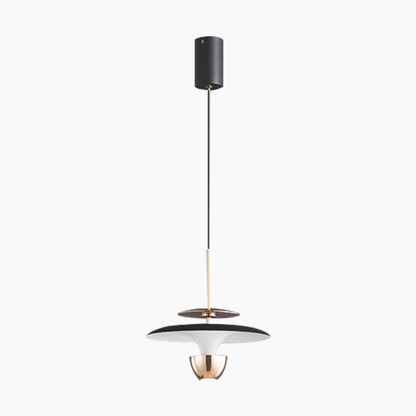 Suspension Petite UFO Moderne avec LED intégrée, noir/or