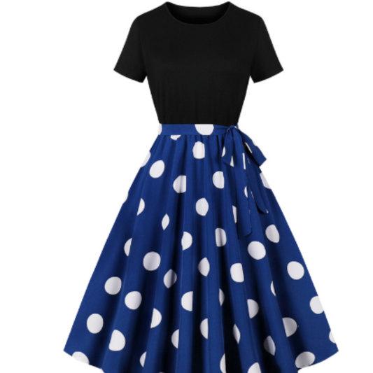 Nerys | Robe à Pois Vintage pour Femmes