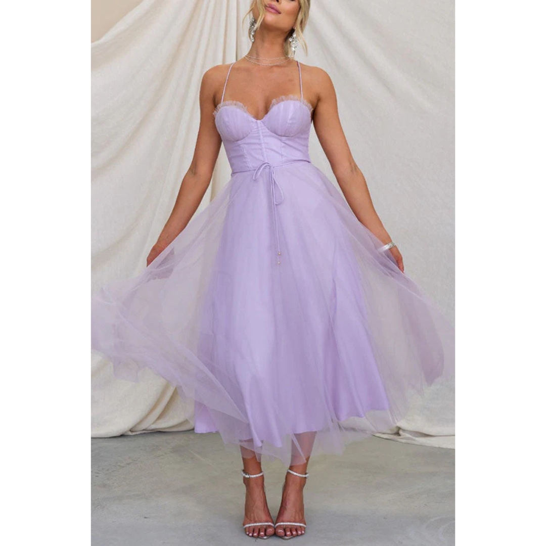 Robe Élégante à Bretelles Spaghetti pour Femmes | Maxi