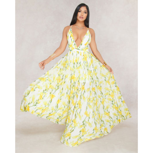 Queenie | Off-shoulder printed dress