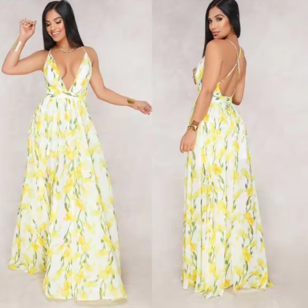 Queenie | Robe imprimée sans épaule