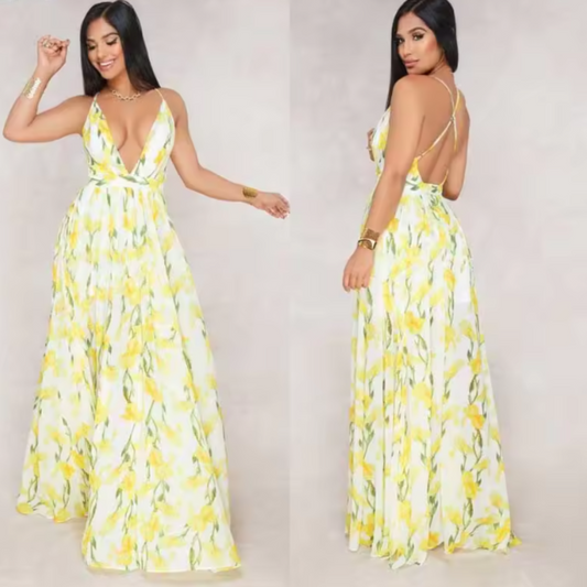 Queenie | Off-shoulder printed dress