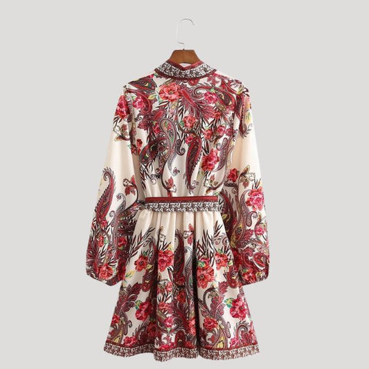 Islaith | Robe Mini Paisley pour Femmes