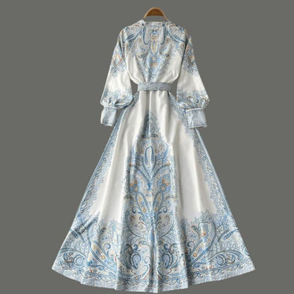 Petrin | Women's Dress with Floral Pattern and Belt