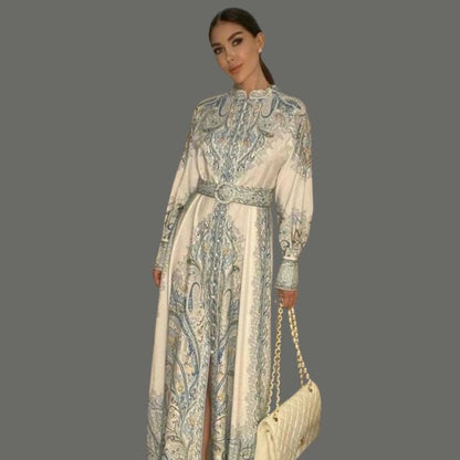 Petrin | Robe Femme Avec Motif Floral Ceinture