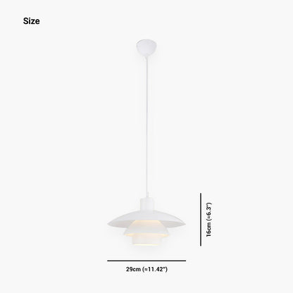 Suspension moderne iconique en aluminium avec 3 abat-jours pour salle à manger, blanc