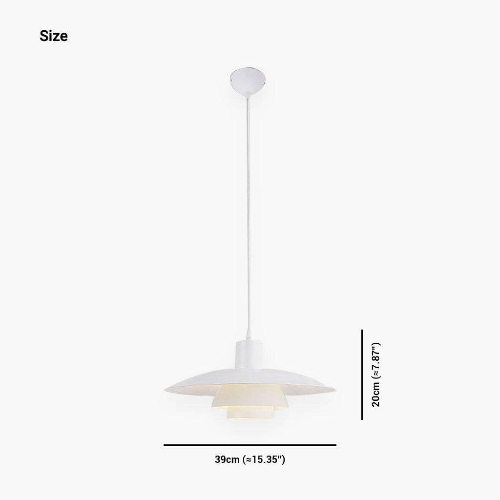 Suspension moderne iconique en aluminium avec 3 abat-jours pour salle à manger, blanc