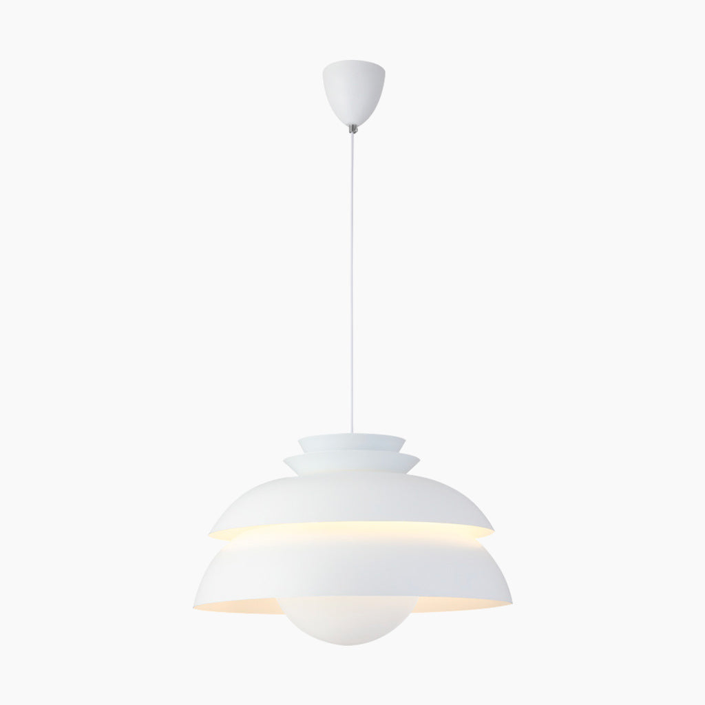 Suspension de style scandinave avec abat-jour blanc