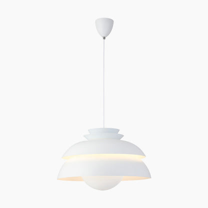 Suspension de style scandinave avec abat-jour blanc