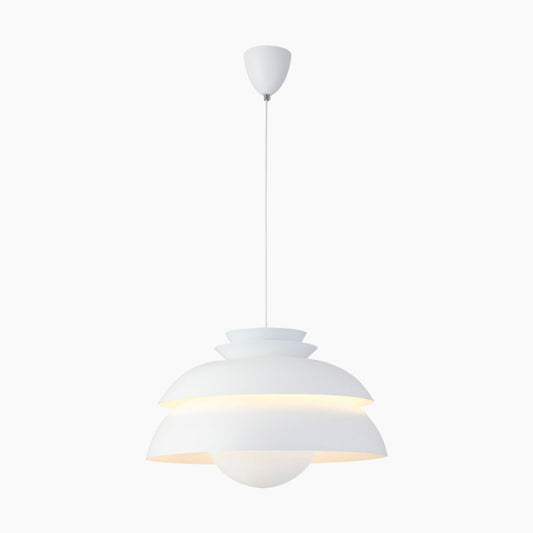 Suspension de style scandinave avec abat-jour blanc