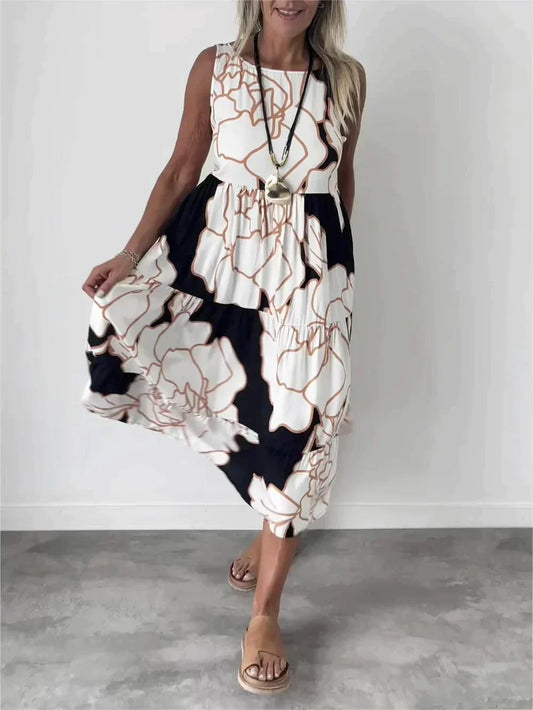 Franziska | Sleeveless printed dress