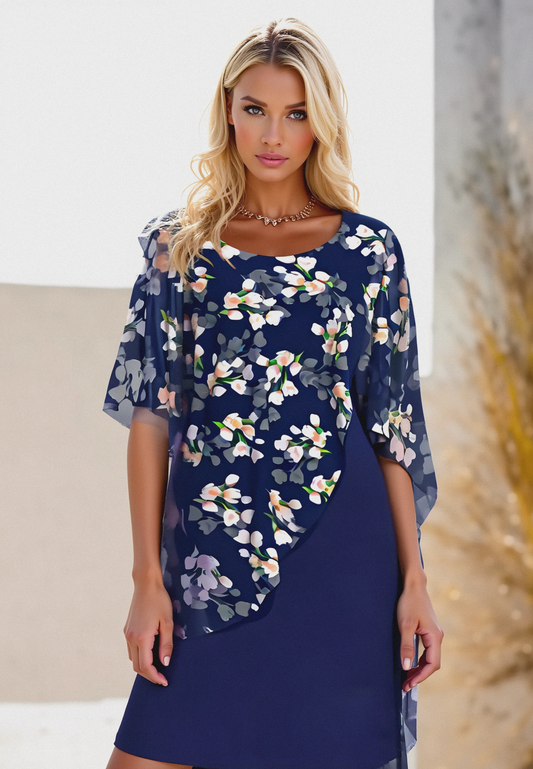 Lyanna | Floral Chiffon Dress for Women