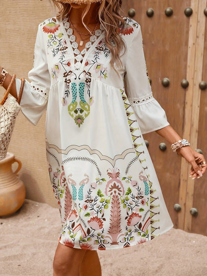 Everest | Robe Femme Col V Imprimé Ethnique