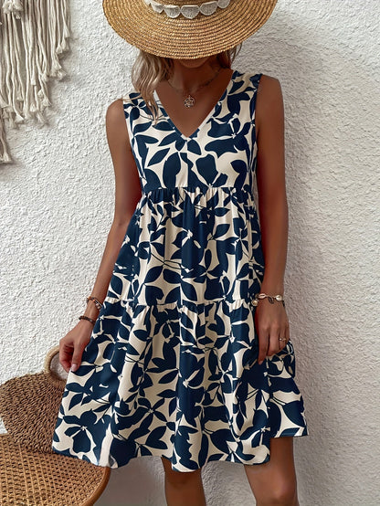 Christabel | Robe débardeur à décolleté en V avec imprimé botanique