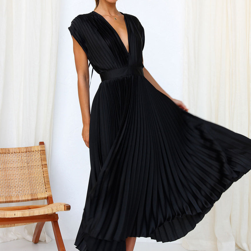 Casimir | Elegant V-neck Dress for Women | Sleeveless