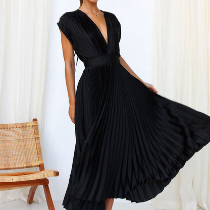 Casimir | Elegant V-neck Dress for Women | Sleeveless