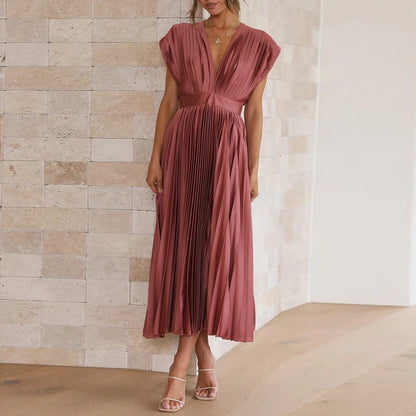 Casimir | Elegant V-neck Dress for Women | Sleeveless