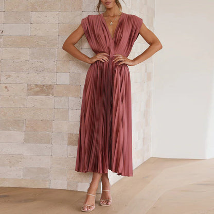 Casimir | Elegant V-Neck Dress for Women | Sleeveless