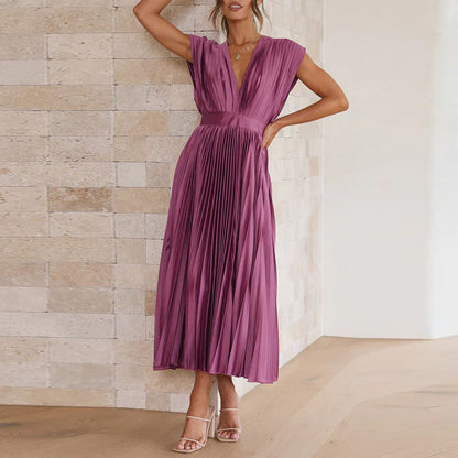 Casimir | Elegant V-neck Dress for Women | Sleeveless