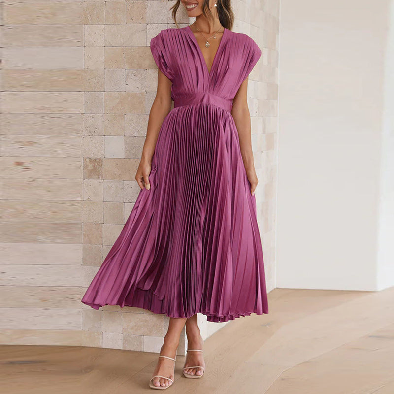 Casimir | Elegant V-neck Dress for Women | Sleeveless